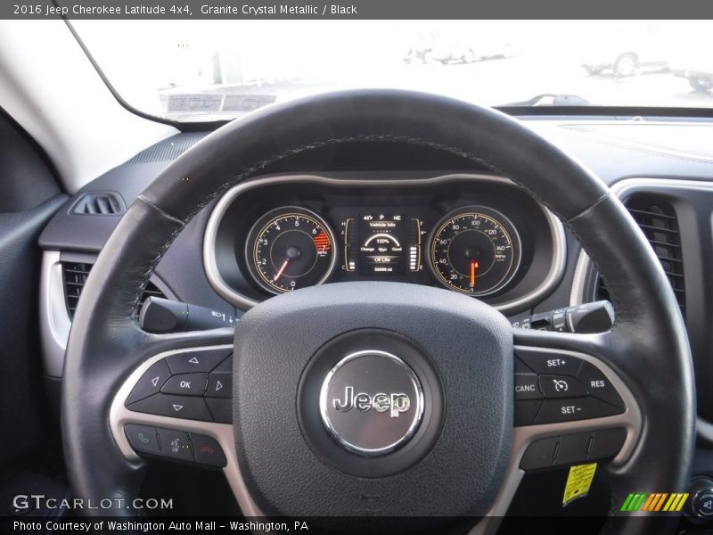 Granite Crystal Metallic / Black 2016 Jeep Cherokee Latitude 4x4