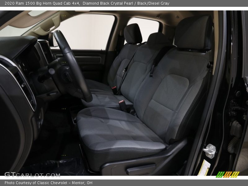Diamond Black Crystal Pearl / Black/Diesel Gray 2020 Ram 1500 Big Horn Quad Cab 4x4