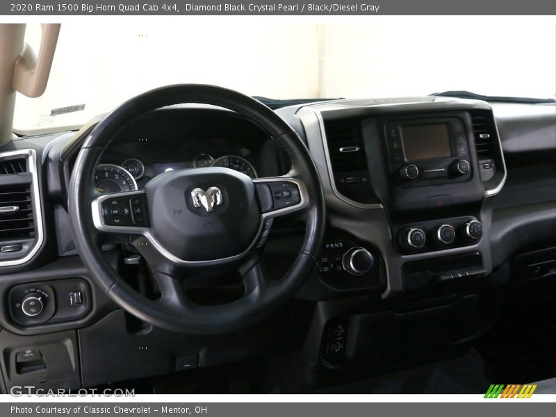 Diamond Black Crystal Pearl / Black/Diesel Gray 2020 Ram 1500 Big Horn Quad Cab 4x4