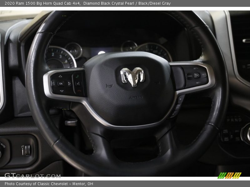 Diamond Black Crystal Pearl / Black/Diesel Gray 2020 Ram 1500 Big Horn Quad Cab 4x4