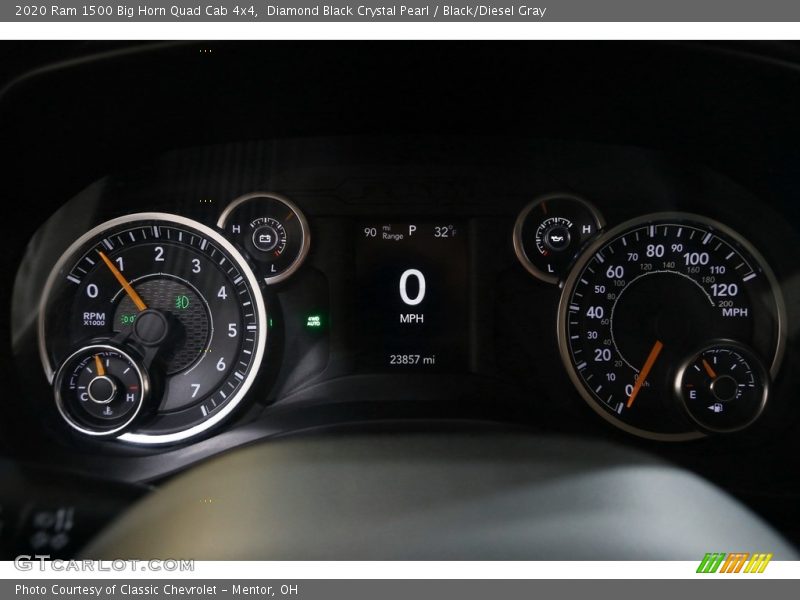 Diamond Black Crystal Pearl / Black/Diesel Gray 2020 Ram 1500 Big Horn Quad Cab 4x4