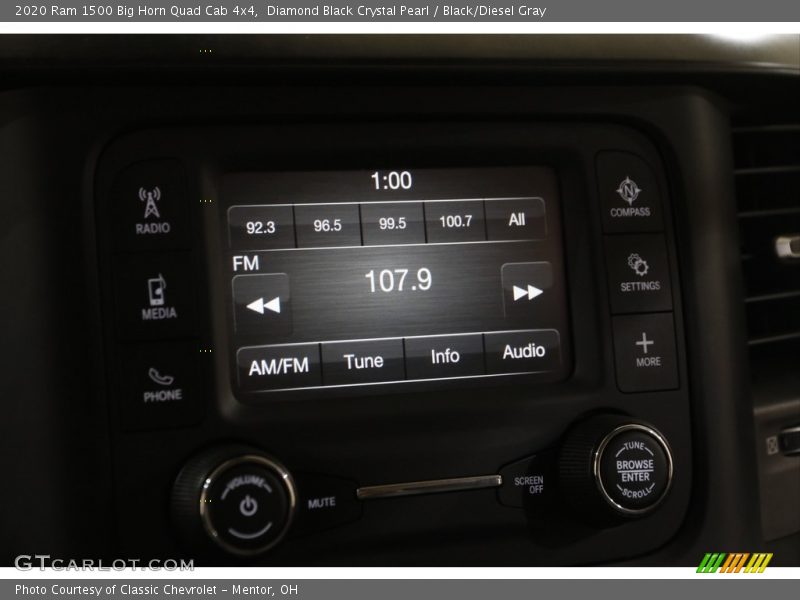 Diamond Black Crystal Pearl / Black/Diesel Gray 2020 Ram 1500 Big Horn Quad Cab 4x4