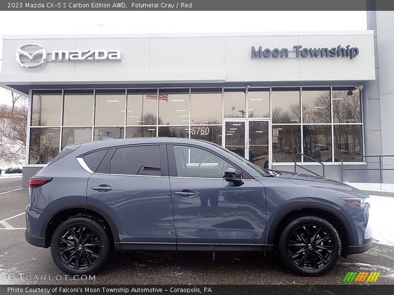 Polymetal Gray / Red 2023 Mazda CX-5 S Carbon Edition AWD