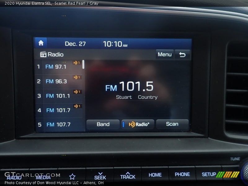 Scarlet Red Pearl / Gray 2020 Hyundai Elantra SEL