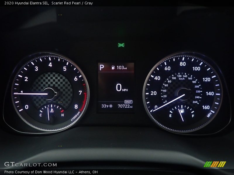 Scarlet Red Pearl / Gray 2020 Hyundai Elantra SEL