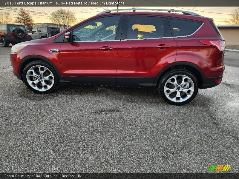 Ruby Red Metallic / Medium Light Stone 2015 Ford Escape Titanium