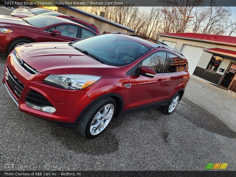 Ruby Red Metallic / Medium Light Stone 2015 Ford Escape Titanium
