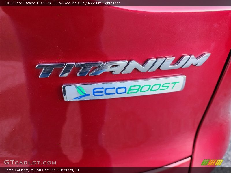 Ruby Red Metallic / Medium Light Stone 2015 Ford Escape Titanium