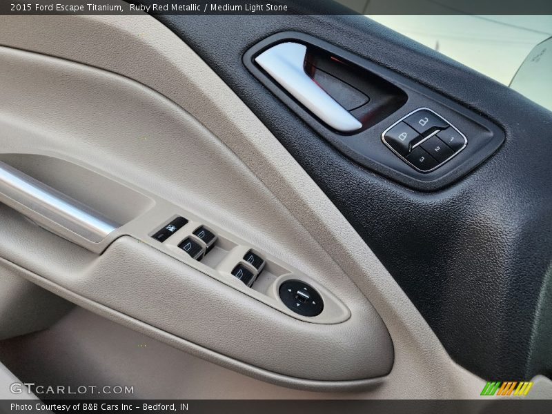 Ruby Red Metallic / Medium Light Stone 2015 Ford Escape Titanium