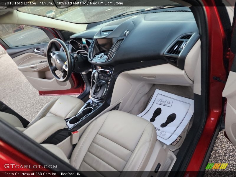 Ruby Red Metallic / Medium Light Stone 2015 Ford Escape Titanium