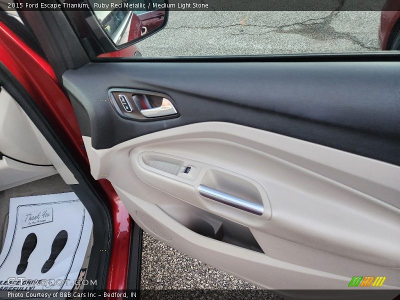Ruby Red Metallic / Medium Light Stone 2015 Ford Escape Titanium