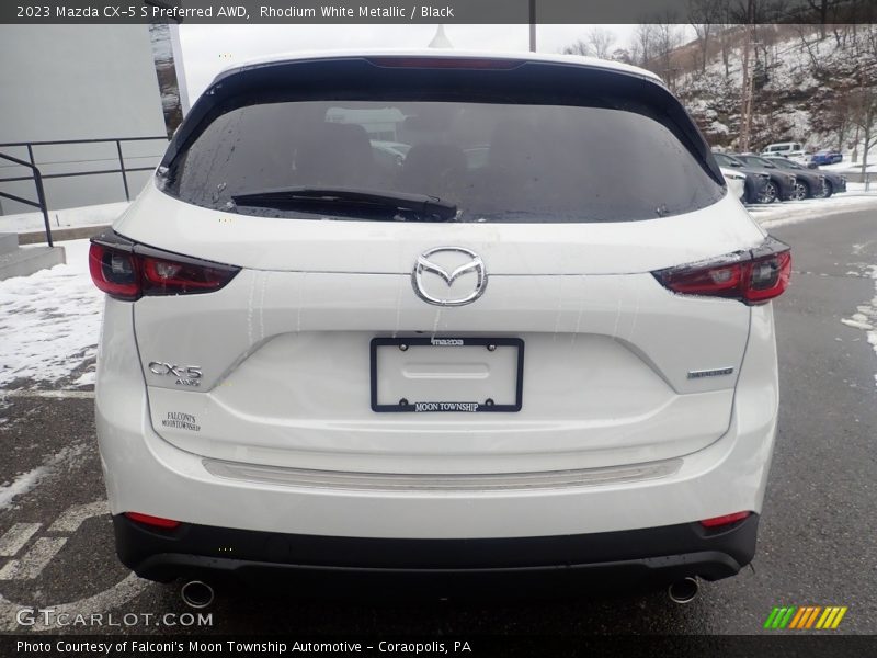 Rhodium White Metallic / Black 2023 Mazda CX-5 S Preferred AWD