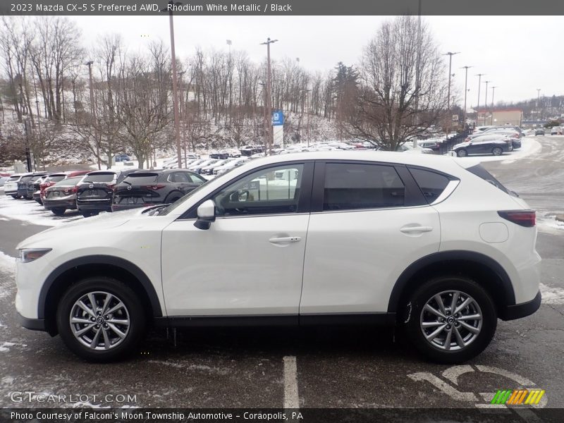 Rhodium White Metallic / Black 2023 Mazda CX-5 S Preferred AWD