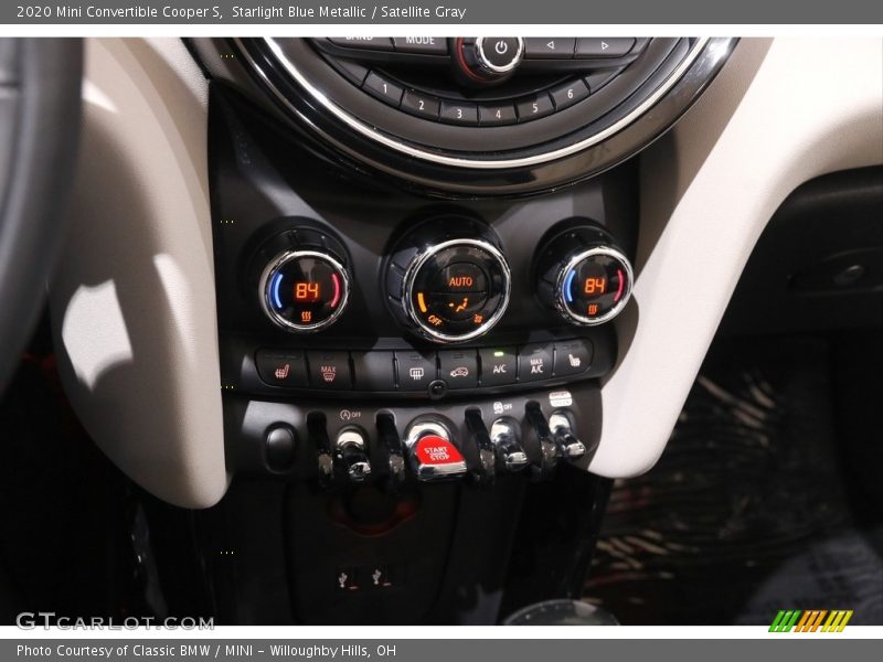 Controls of 2020 Convertible Cooper S