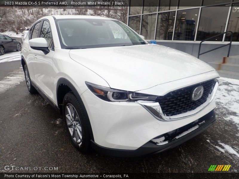 Rhodium White Metallic / Black 2023 Mazda CX-5 S Preferred AWD