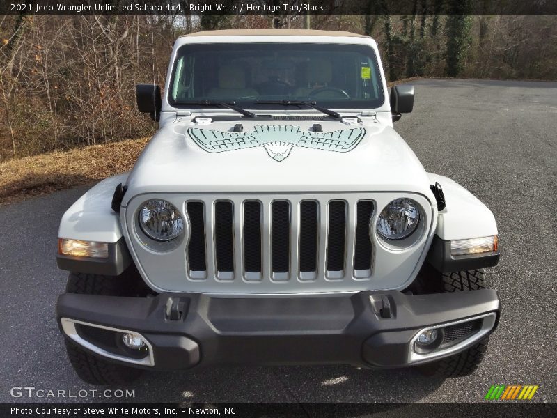 Bright White / Heritage Tan/Black 2021 Jeep Wrangler Unlimited Sahara 4x4