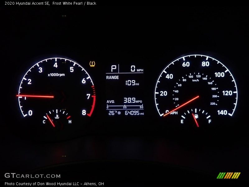 Frost White Pearl / Black 2020 Hyundai Accent SE