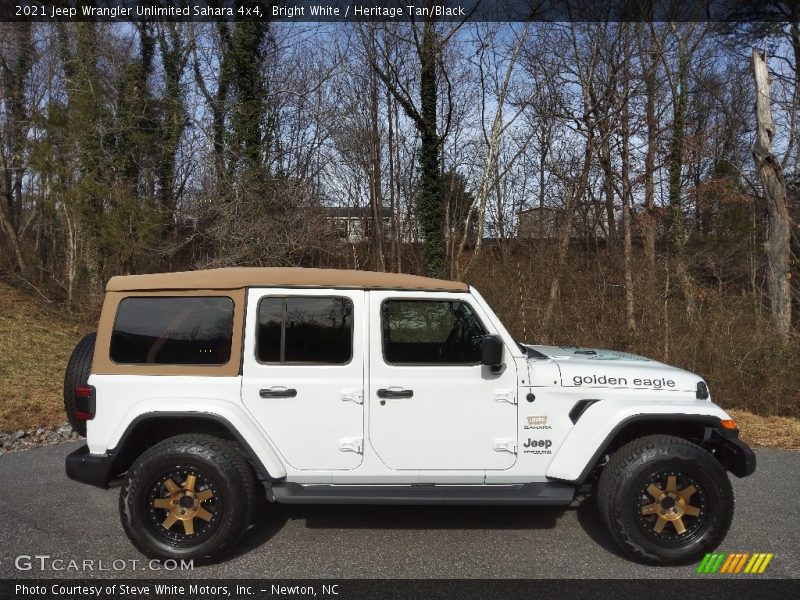 Bright White / Heritage Tan/Black 2021 Jeep Wrangler Unlimited Sahara 4x4