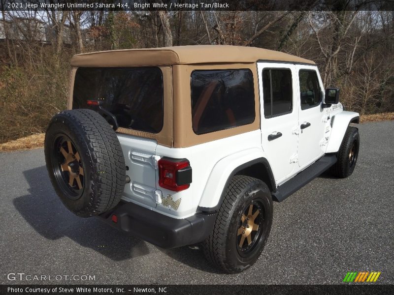 Bright White / Heritage Tan/Black 2021 Jeep Wrangler Unlimited Sahara 4x4