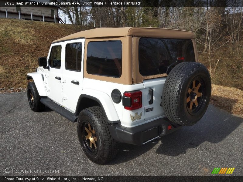 Bright White / Heritage Tan/Black 2021 Jeep Wrangler Unlimited Sahara 4x4