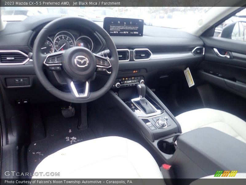 Jet Black Mica / Parchment 2023 Mazda CX-5 S Preferred AWD