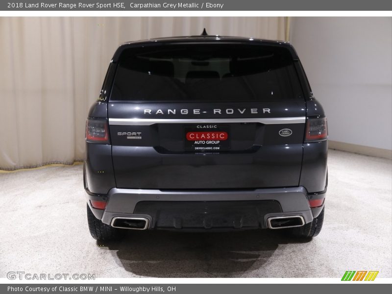 Carpathian Grey Metallic / Ebony 2018 Land Rover Range Rover Sport HSE