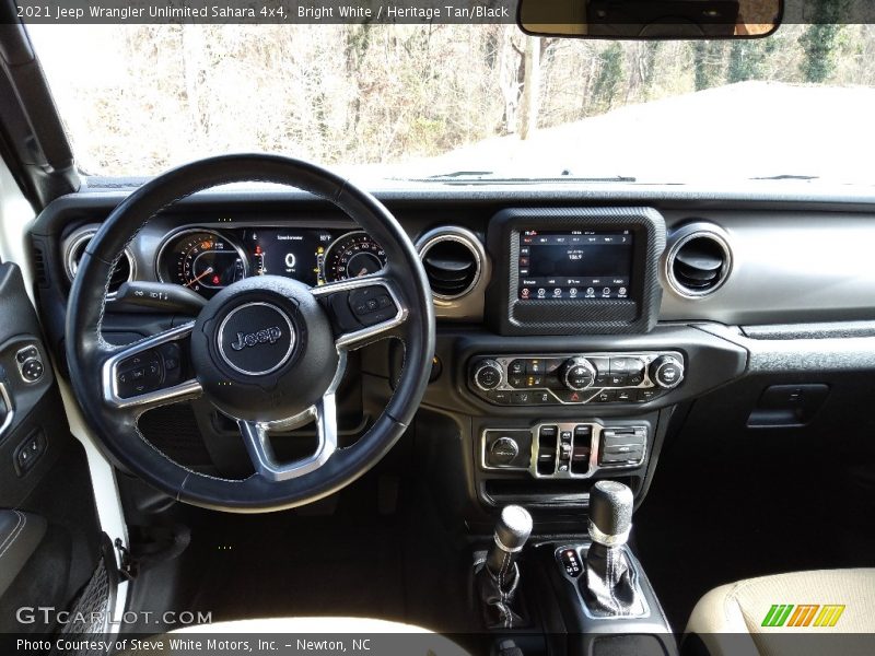 Bright White / Heritage Tan/Black 2021 Jeep Wrangler Unlimited Sahara 4x4