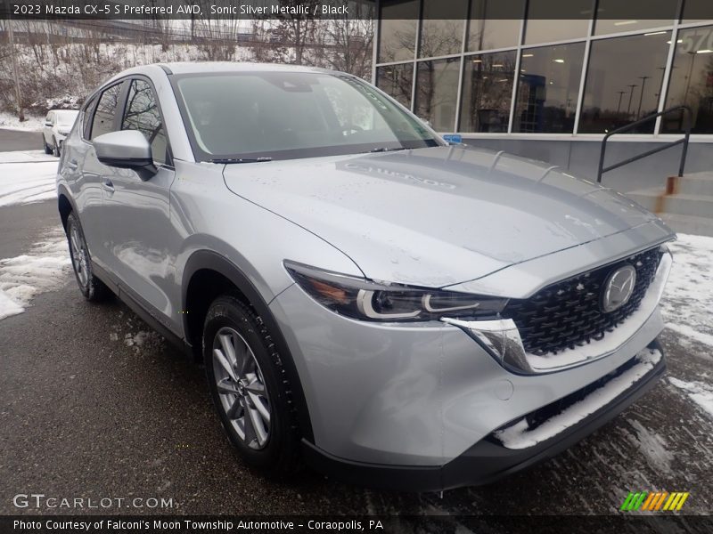 Sonic Silver Metallic / Black 2023 Mazda CX-5 S Preferred AWD