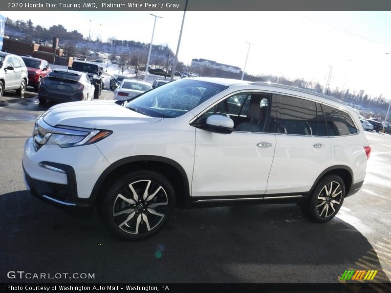 Platinum White Pearl / Gray 2020 Honda Pilot Touring AWD