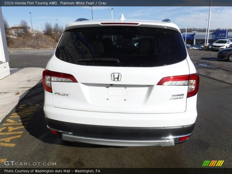 Platinum White Pearl / Gray 2020 Honda Pilot Touring AWD