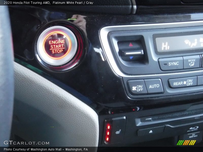 Platinum White Pearl / Gray 2020 Honda Pilot Touring AWD