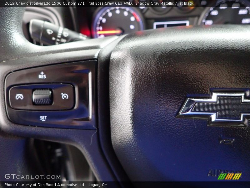 Shadow Gray Metallic / Jet Black 2019 Chevrolet Silverado 1500 Custom Z71 Trail Boss Crew Cab 4WD