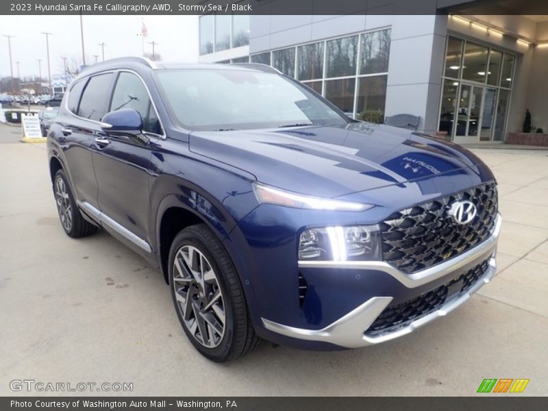 Stormy Sea / Black 2023 Hyundai Santa Fe Calligraphy AWD