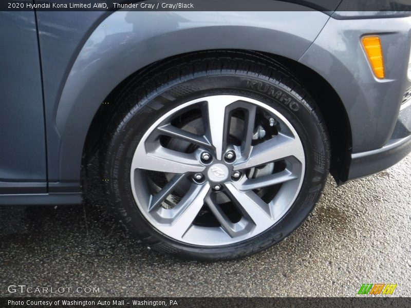 Thunder Gray / Gray/Black 2020 Hyundai Kona Limited AWD