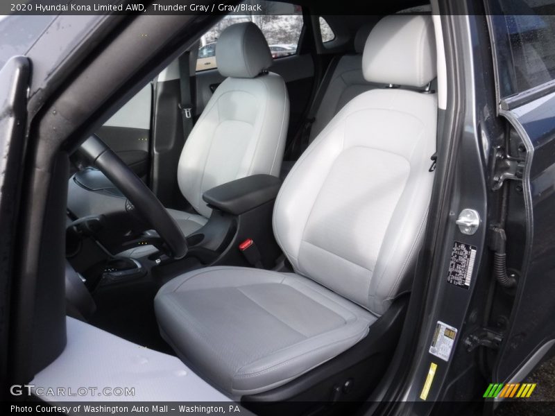 Thunder Gray / Gray/Black 2020 Hyundai Kona Limited AWD