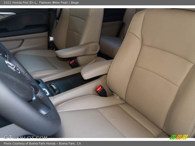 Platinum White Pearl / Beige 2022 Honda Pilot EX-L