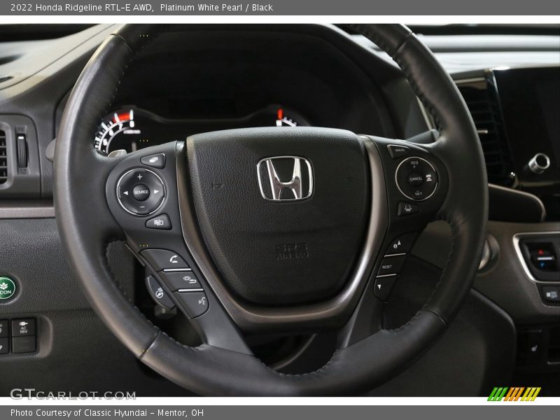 Platinum White Pearl / Black 2022 Honda Ridgeline RTL-E AWD