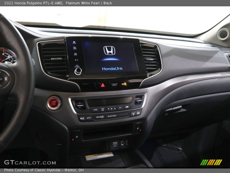 Platinum White Pearl / Black 2022 Honda Ridgeline RTL-E AWD
