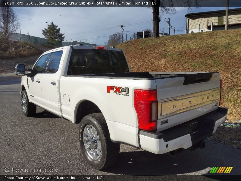 Star White / Limited Highland Tan 2020 Ford F350 Super Duty Limited Crew Cab 4x4