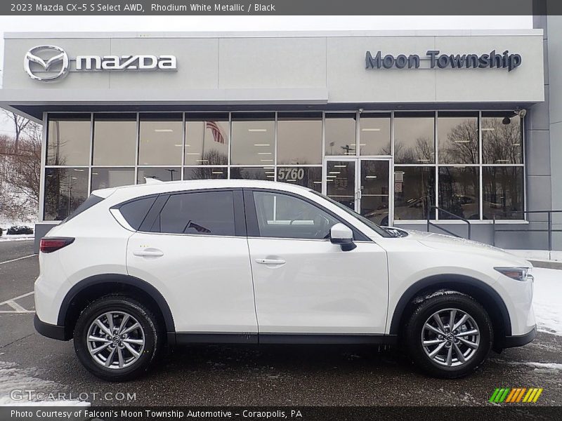 Rhodium White Metallic / Black 2023 Mazda CX-5 S Select AWD