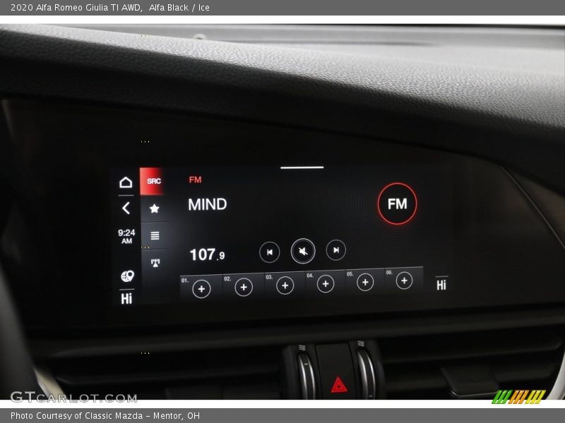 Controls of 2020 Giulia TI AWD