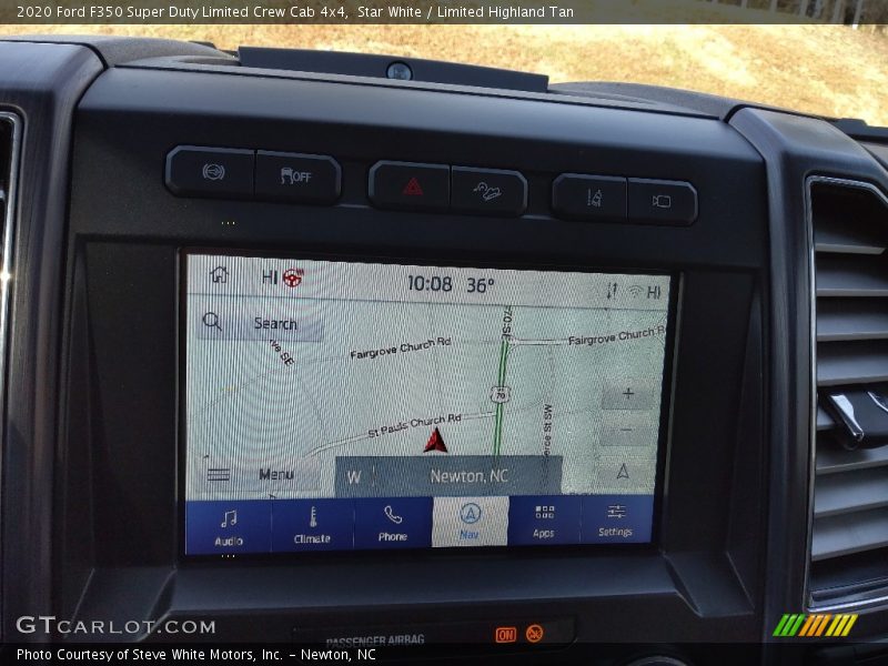 Navigation of 2020 F350 Super Duty Limited Crew Cab 4x4
