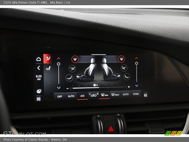 Controls of 2020 Giulia TI AWD
