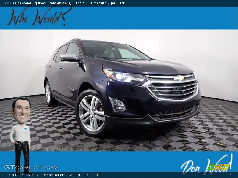Pacific Blue Metallic / Jet Black 2020 Chevrolet Equinox Premier AWD