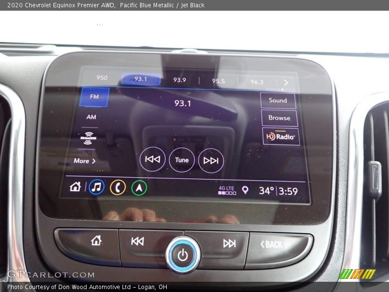 Pacific Blue Metallic / Jet Black 2020 Chevrolet Equinox Premier AWD