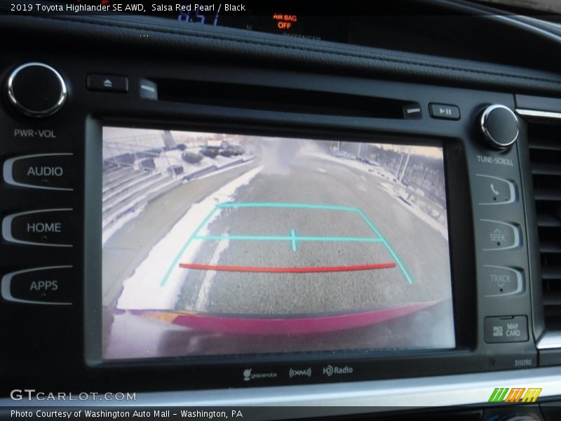 Salsa Red Pearl / Black 2019 Toyota Highlander SE AWD