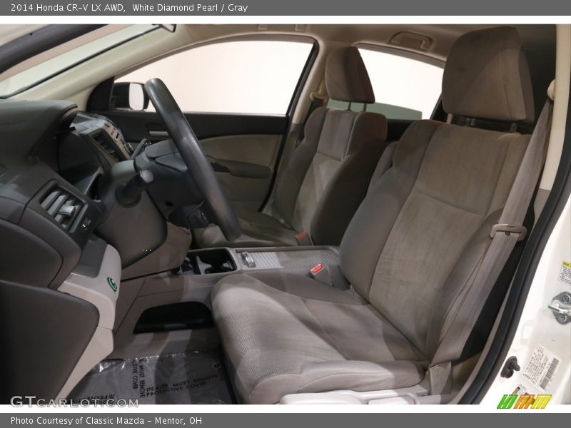 White Diamond Pearl / Gray 2014 Honda CR-V LX AWD