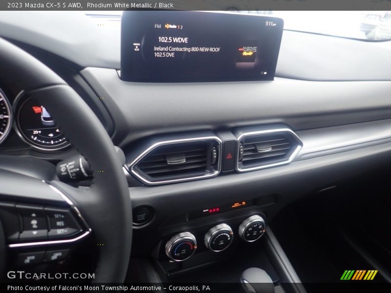 Rhodium White Metallic / Black 2023 Mazda CX-5 S AWD