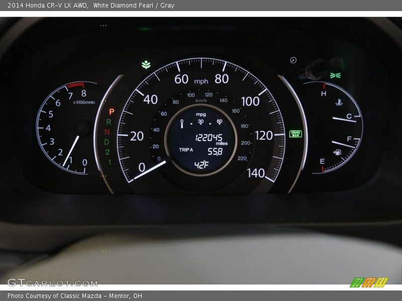 White Diamond Pearl / Gray 2014 Honda CR-V LX AWD
