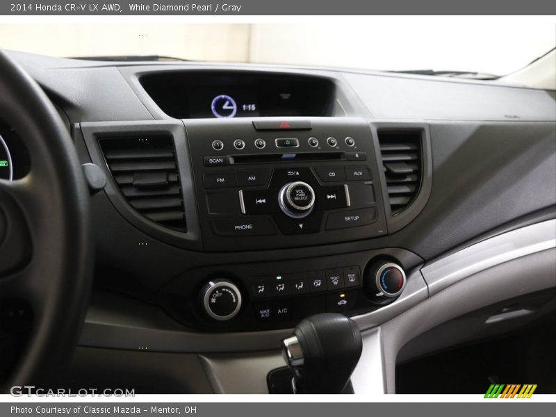 White Diamond Pearl / Gray 2014 Honda CR-V LX AWD